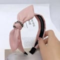 Miniatyrbilde 1 av 10: Vakker søt diadem med sløyfe og rhinestones i flere farger Pink one size