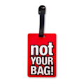 Pikkukuva 2 / 2: Matkatavaratunniste '' Not your bag '' matkatavaratunniste punainen musta Red