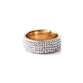 Miniatyrbild 2 av 5: Vacker ring med Zirkon strass guld och silver Gold one size