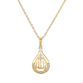 Pikkukuva 4 / 4: Klassinen kultainen kaulakoru Lähi-idän islamilainen vesipisara Allah Gold one size
