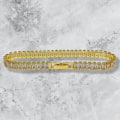 Miniatyrbild 3 av 4: Vackert armband med rektangulära diamanter lyx gåva guld för kvinnor Guld one size