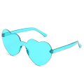 Miniatyrbilde 2 av 5: Retro hjerteformede solbriller oversized UV400 for kvinner Blue one size