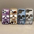Miniatyrbild 6 av 10: Metalliskt Skelett Mobilskal för iPhone 14 Pro - Premiumskydd med Cool Design Guld one size