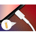 Miniatyrbilde 1 av 2: iPhone 13 12 lightning USB-kabel støtter hurtiglading hvit White one size