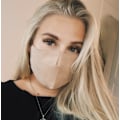 Miniatyrbillede 8 af 8: 5-lags maske i bomulds mundbeskyttelse i flere stilfulde pastelfarver Beige one size