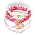 Pikkukuva 2 / 7: Boheemi rannekoru 4 vaaleanpunaisessa yksisarvisessa sarjassa Pink one size
