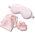 Miniatyrbillede 2 af 6: Sovemaske + scrunchie + rejsetaskesæt silke sove luksuriøst Grey one size
