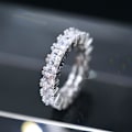 Pikkukuva 1 / 3: Käsintehdyt ikuisuusrenkaat Zircon 925 hopeasormukset useita malleja Silver one size