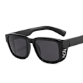 Miniatyrbilde 1 av 3: Hule solbriller med polarisert glass unike innfatninger Black one size