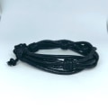 Pikkukuva 3 / 3: Käsintehdyt 4 kpl rannekorut miehille aitoa nahkaa punottu musta Black one size