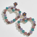 Miniatyrbillede 3 af 4: Smukke store øreringe med rhinestones hjerte blomster Orange one size