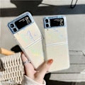 Miniatyrbilde 3 av 8: Samsung Galaxy Z FLIP 3 - deksel med monokrome hjerter 3D Transparent one size