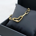 Miniatyrbillede 2 af 4: Hjerteformet armbånd 18 karat guldbelægningskæde unikt design Gold one size