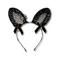 Pikkukuva 2 / 4: Pupun korvat pitsillä pukeutumiseen flirttailevaan tiararoolipeliin halloween-jingle-juhliin Black one size