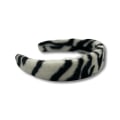 Miniatyrbilde 2 av 3: Fluffy tiara with fur zebra pattern black white animal White