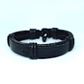 Miniatyrbild 2 av 2: Handgjort armband för män äkta läder 2 lager robust Svart one size