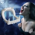 Miniatyrbillede 1 af 5: Bløde vampyrtænder - Standard hvide vampyrtænder til behagelig og effektiv vampyrtransformation White one size