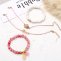 Miniatyrbillede 5 af 7: Boheme armbånd i et sæt med 4 lyserøde enhjørninger Pink one size