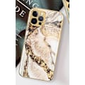 Miniatyrbillede 6 af 6: iPhone 12 Luksus glas skal guldbarok elegant rokokomarmor Gold one size
