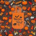 Pikkukuva 3 / 3: Halloween laukku temppu oranssi oranssi karkkia ja muita asioita varten Orange