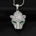 Miniatyrbild 2 av 6: Noorzai Scandinavia - hängsmycke leopard puma zirkon 18 K guld Silver one size