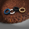 Miniatyrbillede 2 af 5: Stilfuld cuff i flere forskellige farver uden brug af huller - unisex Black one size