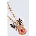 Pikkukuva 1 / 2: Kaunis hauska kaulakoru Christmas Rudolph the Red-Nose Reindeer Brown one size