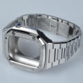 Miniatyrbild 2 av 2: Noorzai S-Apple Watch Lyx-fodral band strass diamanter iWatch 7 Silver