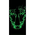 Miniatyrbild 2 av 2: iPhone 12 13 pro max självlysande skal leopard med gröna ögon Grey one size