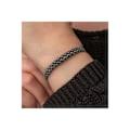 Miniatyrbild 4 av 4: Handgjort flätat armband i äkta läder i autentisk stil för män Beige one size