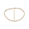 Miniatyrbild 5 av 5: Statement halsband med pärlor strass vacker lyx high class Guld one size