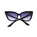 Pikkukuva 3 / 3: Suuret mustat cateye-aurinkolasit UV400 violetti lasi Black one size