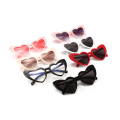 Miniatyrbilde 3 av 7: Retro hjerteformede solbriller oversized UV400 for kvinner Red one size
