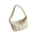 Miniatyrbilde 3 av 9: Oxford veske skulderpolstret puffy 90s veske svart hvit brun Black