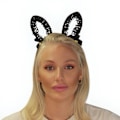 Pikkukuva 3 / 4: Pupun korvat pitsillä pukeutumiseen flirttailevaan tiararoolipeliin halloween-jingle-juhliin Black one size