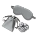 Miniatyrbilde 3 av 6: Sovemaske + scrunchie + reiseveskesett silke sove luksuriøst Grey one size