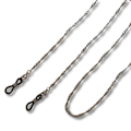 Pikkukuva 1 / 2: Kierretty ketju aurinkolaseille Retro Vintage hopeanharmaat lasit Silver one size