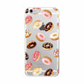 Miniatyrbild 3 av 5: iPhone 13, Pro & Max transparent case med donuts m choklad rosa Transparent one size