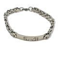 Miniatyrbilde 1 av 2: Bracelet with text ''Bahebak'' Arabic gift for man steel Silver one size