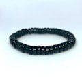 Miniatyrbillede 2 af 3: Håndlavet armbånd til mænd træperler i sort boheme Black one size