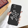 Miniatyrbillede 1 af 3: Elsker at rejse sort silikone skal til iPhone fly Black 13