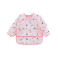 Miniatyrbillede 2 af 7: Forklæde sweater hagesmæk til børn lange ærmer vandtæt dinosaur flamingo Brown one size