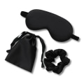 Miniatyrbillede 4 af 6: Sovemaske + scrunchie + rejsetaskesæt silke sove luksuriøst Grey one size