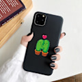 Miniatyrbillede 1 af 3: iPhone 12 & 13 Pro Max Mini skal to kaktusser krammes Black one size