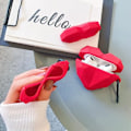 Miniatyrbilde 3 av 6: AirPods 3! Hjerteformet støtsikkert skall 3D rødt hjerte Red one size