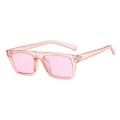 Pikkukuva 1 / 3: Vaaleanpunaiset klassiset neliön aurinkolasit retro-tyylillä Pink one size