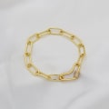 Miniatyrbillede 4 af 4: Hjerteformet armbånd 18 karat guldbelægningskæde unikt design Gold one size