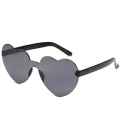 Miniatyrbilde 1 av 5: Retro hjerteformede solbriller oversized UV400 for kvinner Black one size