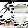 Miniatyrbilde 2 av 3: 2-PAKK! Etui til babyservietter, reisepapirholder, oppbevaringspose for servietter, gjenbrukbar reiseserviettpose, maskeposer, silkeposer, servietter Pink one size