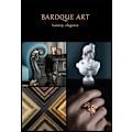 Miniatyrbillede 2 af 6: iPhone 12 Luksus glas skal guldbarok elegant rokokomarmor Gold one size